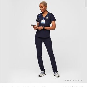 Extra small, navy figs, scrub set